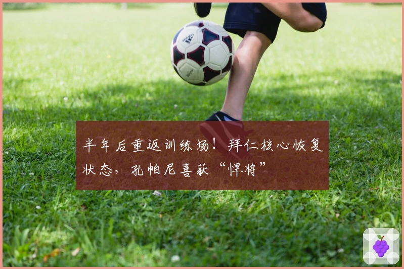 半年后重返训练场！拜仁核心恢复状态，孔帕尼喜获“悍将”